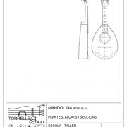 Plànol Mandolina de fons pla (2 plànols: Instrument+Plantilles)